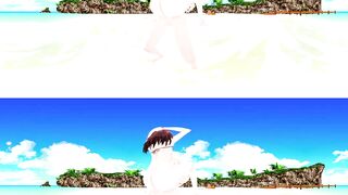 [VR 360] Rin Shibuya Idolmaster Swimwear on the Beach