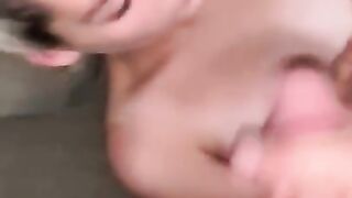 Cumshot on my Teen Sister before our Parents Wake Up.