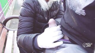 - 4K -FUCK CORONAVIRUS ! -RISKY OUTDOOR HANDJOB IN PARK, CUMSHOT ADELLA JAY