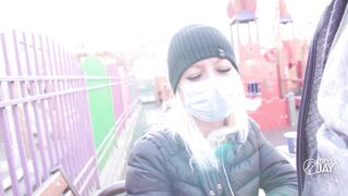 - 4K -FUCK CORONAVIRUS ! -RISKY OUTDOOR HANDJOB IN PARK, CUMSHOT ADELLA JAY