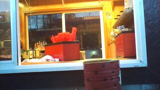 Girl Flashing Bikini Caffee Baristas