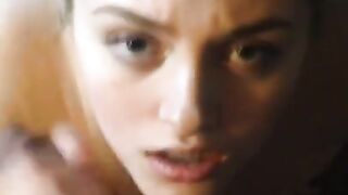 Yogurt Queen Gets a Chunky Facial after getting a Smelly Scrotum Rubbed on her Pretty Face