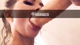 Hot French Blonde Deepthroat on Snapchat @leilaaprs