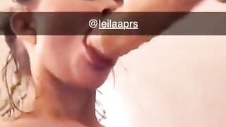 Hot French Blonde Deepthroat on Snapchat @leilaaprs