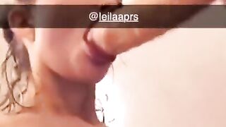 Hot French Blonde Deepthroat on Snapchat @leilaaprs