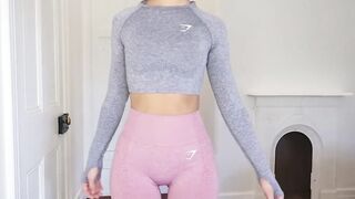 Thigh Gap Fitness Girl from YouTube (No Sound)