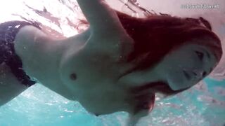 Sexy underwater redhead Nikita Vodorezova