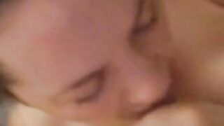 Wife sucks dick, cum in mouth