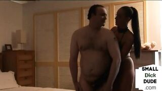 Dominating chicks jerking tiny cock loser