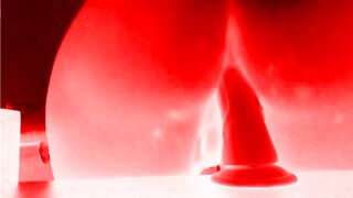 Bouncing this Fat Ass on my Suction Cup Dildo