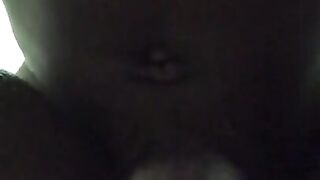 WATCH HIS PRE CUM FROM HIS HARD ASS DICK ON SCREEN AS I SUCK HIS BALLS FROM THE BACK