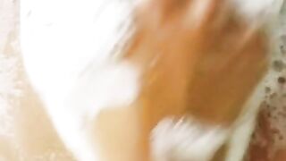 Shower Time Soapy Tits