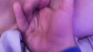 Horny Teen getting Fingered while Sucking on a Lollipop