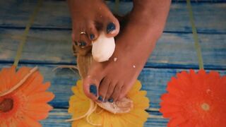 Playing with his 9 Inch Banana with my Feet - FOOT FETISH