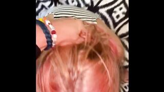 Hot Teen Britni Kitten Gets Throatfucked with Glasses on