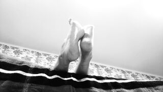 Feet Foot Fetish Ignore - Black and White Artsy High Arched Soles in your Face