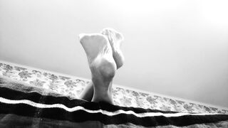 Feet Foot Fetish Ignore - Black and White Artsy High Arched Soles in your Face