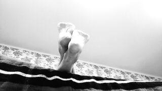Feet Foot Fetish Ignore - Black and White Artsy High Arched Soles in your Face