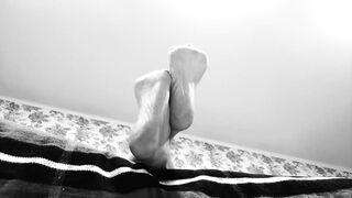 Feet Foot Fetish Ignore - Black and White Artsy High Arched Soles in your Face