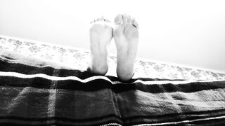 Feet Foot Fetish Ignore - Black and White Artsy High Arched Soles in your Face