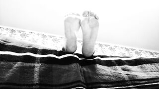 Feet Foot Fetish Ignore - Black and White Artsy High Arched Soles in your Face