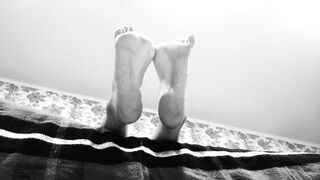 Feet Foot Fetish Ignore - Black and White Artsy High Arched Soles in your Face