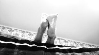 Feet Foot Fetish Ignore - Black and White Artsy High Arched Soles in your Face