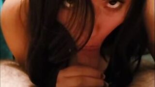 Cheating Girlfriend Sucks her Friend's Cock at Home