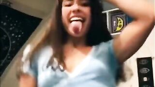 Braless with natural tits tik tok dancers