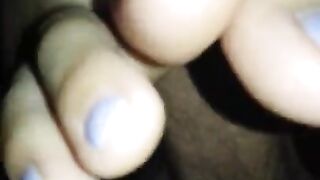 Step Sisters first Foot Job! almost got Caught!!