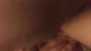 Beautiful Brunette Giving a Blowjob and getting Titty Fucked