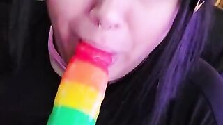 BBW Submissive Neko Girl Xxkittens Hardcore BJ Training Gagging & Crying with Nipple Clamps & Collar