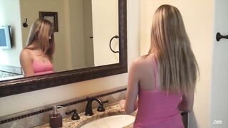 Dirty Blonde American Coed Lilly Luck Fucks Balloon & Smokes