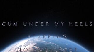 Black Strappy Heel Cockbox Trample to Paint my Nails