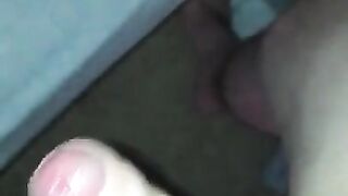 My wife taking massive cock sleeve creampie