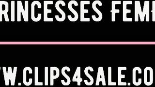 Ignoring Ass Worship with Princess Kira in Lacquered Shorts and Headphones