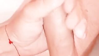 Hubby prepare his cock for wife