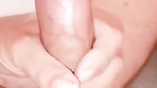 Hubby prepare his cock for wife