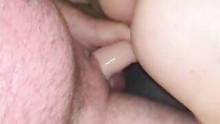 Taking a Huge Pull on Dildo