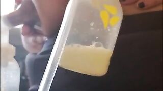 Pumping my Milky Tits