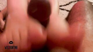 Foot Job Ends with Cum all over the Place