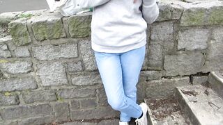 Nonchalant Pissing my Jeans again in Public Place !!!