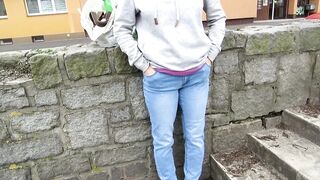 Nonchalant Pissing my Jeans again in Public Place !!!