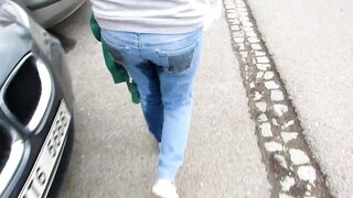 Nonchalant Pissing my Jeans again in Public Place !!!