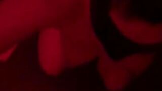 Masked girl gives handjob to fat guy