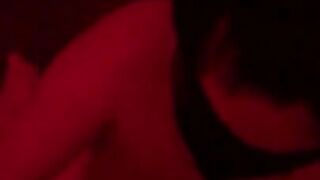 Masked girl gives handjob to fat guy