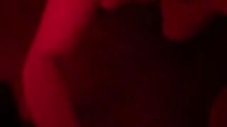 Masked girl gives handjob to fat guy