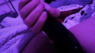 Slowly Jerking my Big Black Cock - Short, Sensual, Strapon Jerk