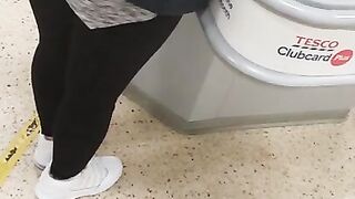 Step Mom help Step Son Jerk off in Supermarket near Cashier