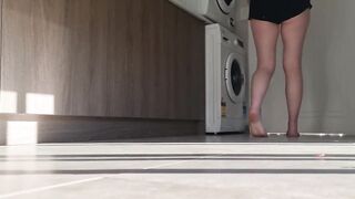 Stepmom Loves getting Undressed in the Laundry